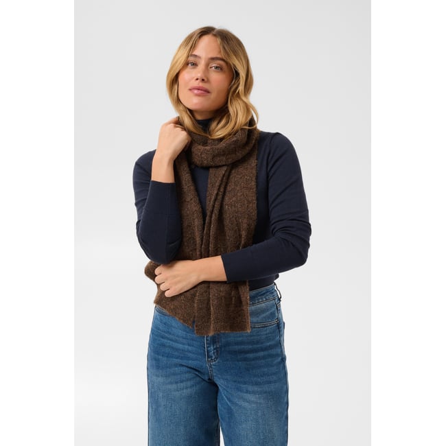 Écharpe marron cocoa brown melange <span itemprop=