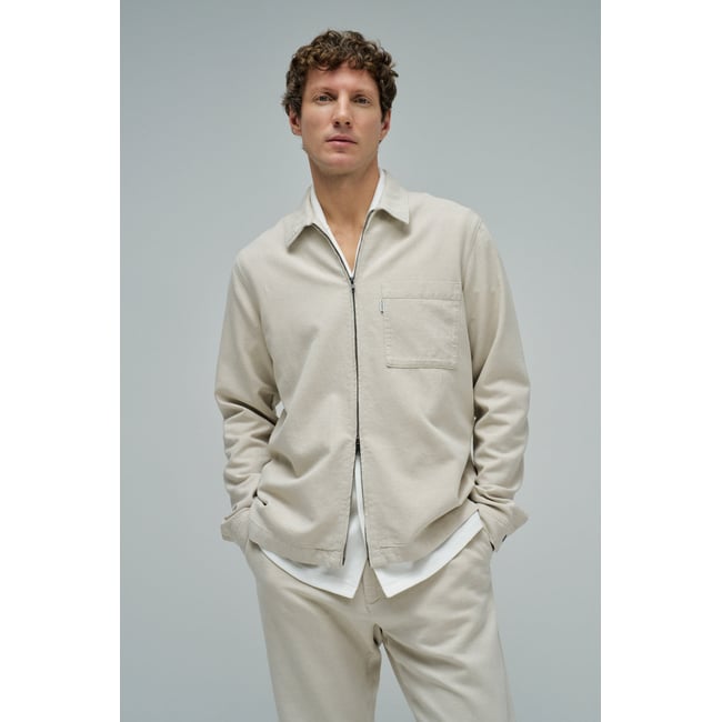 SURCHEMISE EN LIN beige <span itemprop=