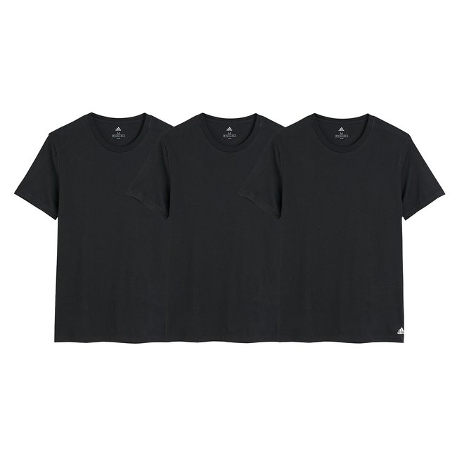 Lot de 3 T-shirts col rond à coupe ample noir <span itemprop=