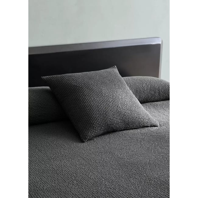 Housse de coussin en coton garment-dyed waffle 50x50 cm - MANGO HOME