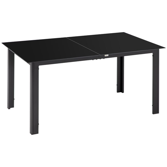 Table de jardin Aluminium Noir noir <span itemprop=