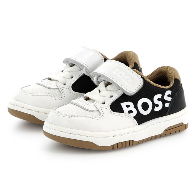 Baskets en cuir fermeture par bandes auto aggripan - BOSS KIDSWEAR