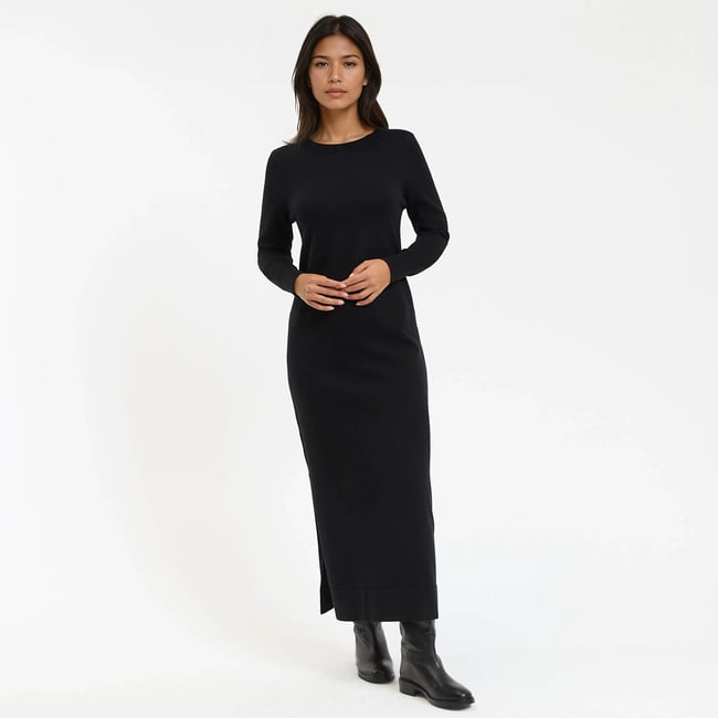 Robe pull, longue, manches longues - LA REDOUTE COLLECTIONS