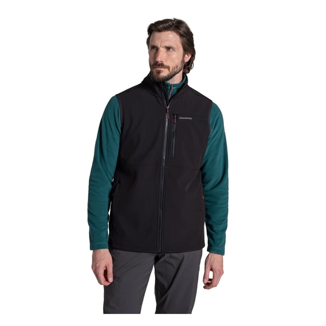 Veste sans manches à col montant motif/style logo ALTIS noir <span itemprop=