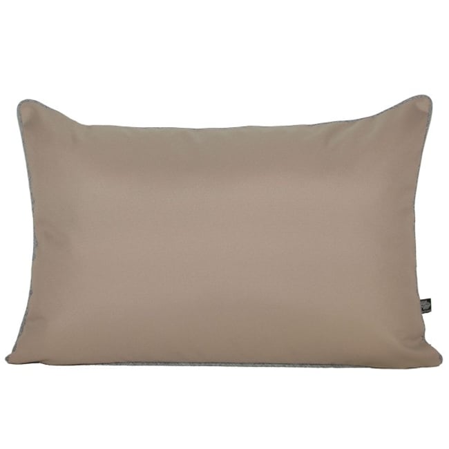 Coussin rectangle uni extérieur naturel <span itemprop=
