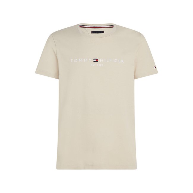 Cotton Embroidered Logo T-Shirt with Crew Neck and Short Sleeves - TOMMY HILFIGER