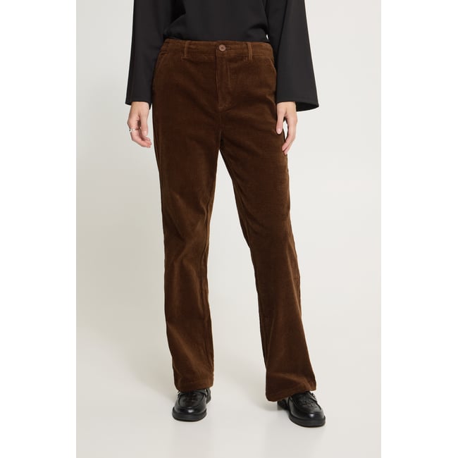 Pantalon en velours côtelé marron rain drum <span itemprop=