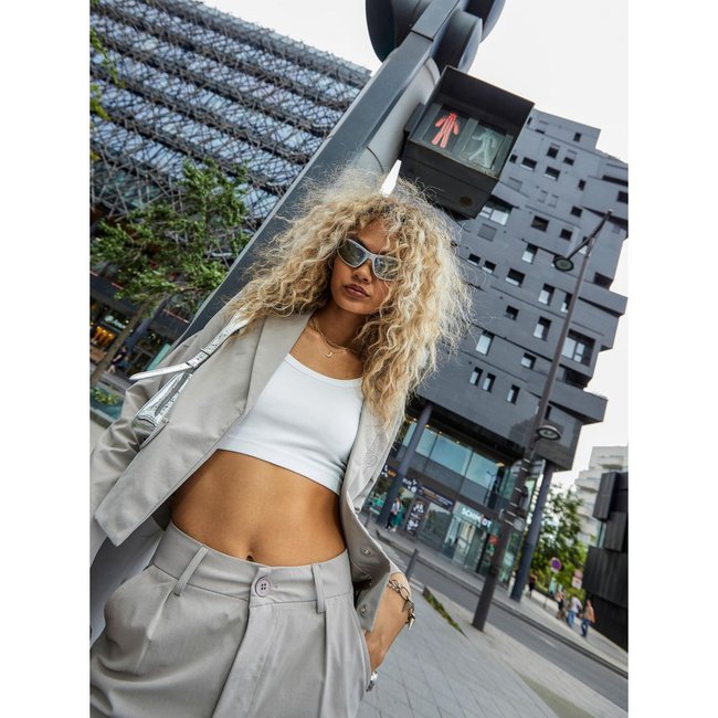 Veste Blazer taupe <span itemprop=