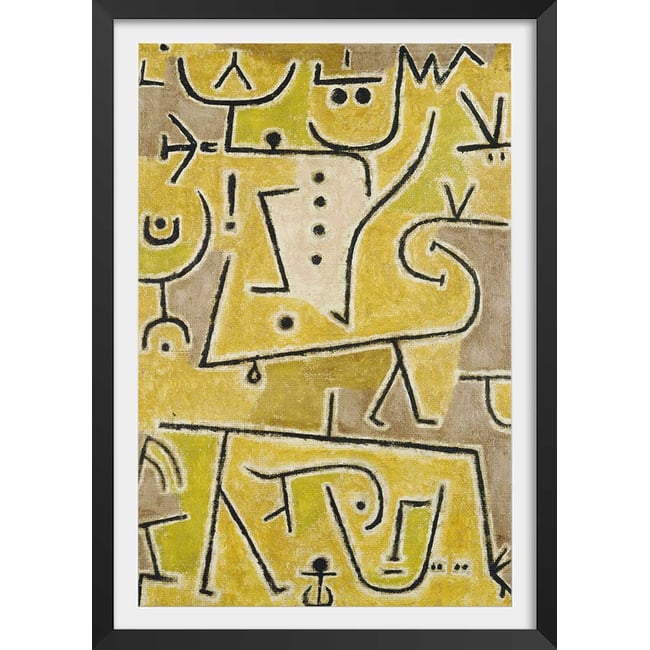 Affiche art Abstrait Gilet rouge par Paul Klee - HEXOA