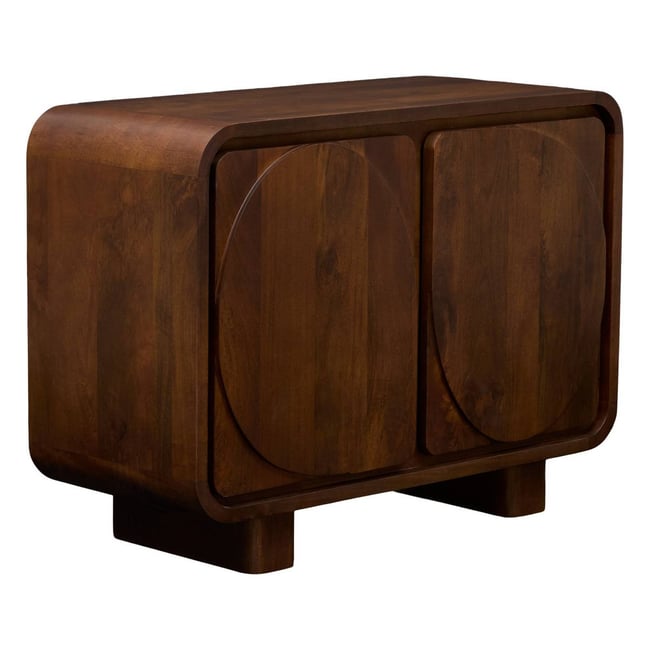 Buffet rectangulaire avec portes en manguier SHELTY Couleur cognac <span itemprop=