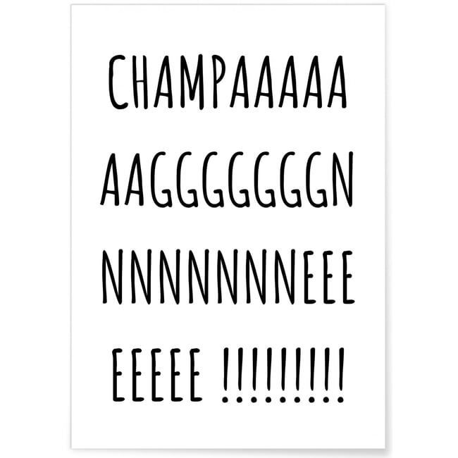 Poster Champagne Couleur blanc <span itemprop=