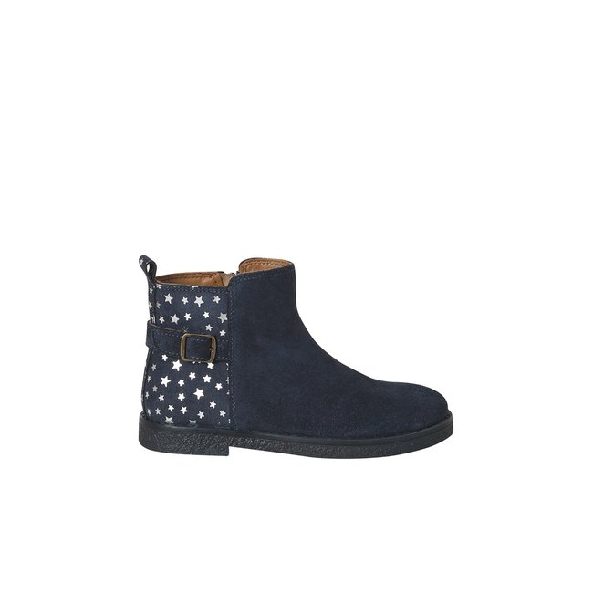 Boots cuir imprimé étoiles - VERTBAUDET