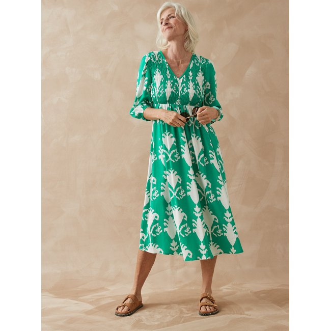 Robe longue avec smocks - DAXON