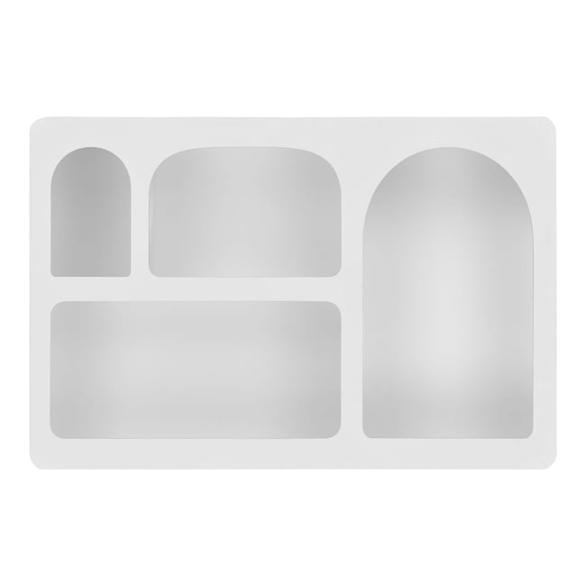 Etagère murale blanche, 4 niches TALLINN Couleur blanc <span itemprop=
