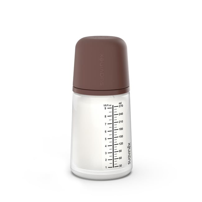 Biberon anti-colique 270 ml - débit moyen caramel <span itemprop=