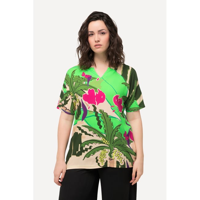 T-shirt oversized à manches courtes. Imprimé persil <span itemprop=