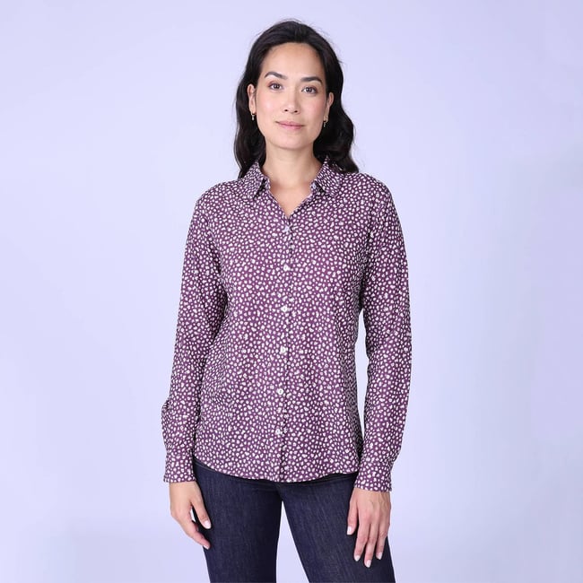 Chemise jersey Hanita violet <span itemprop=