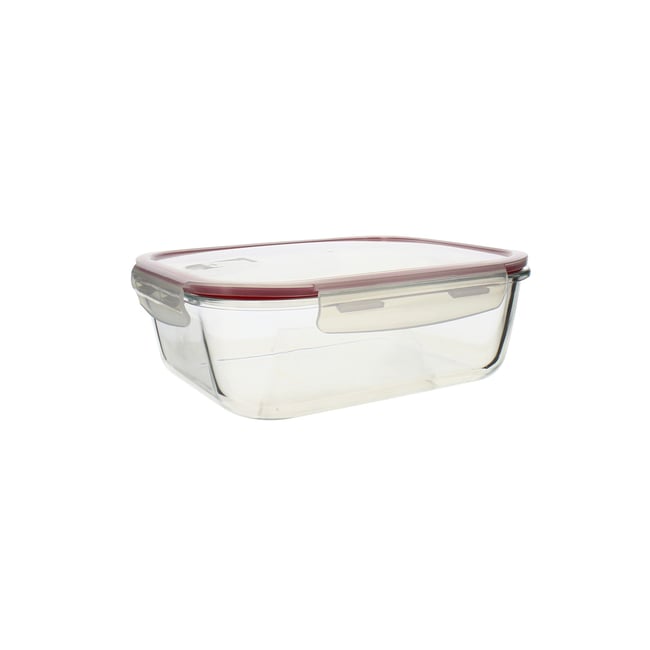 Boîte hermétique rectangulaire 2260ml en verre, CLÉMENTINE transparent <span itemprop=