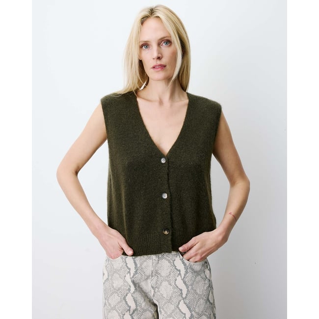 Cardigan senza maniche, NARS kaki GRACE & MILA