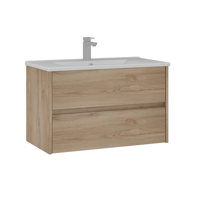 Meuble vasque suspendu 85 cm 2 tiroirs MOANA - PIER IMPORT