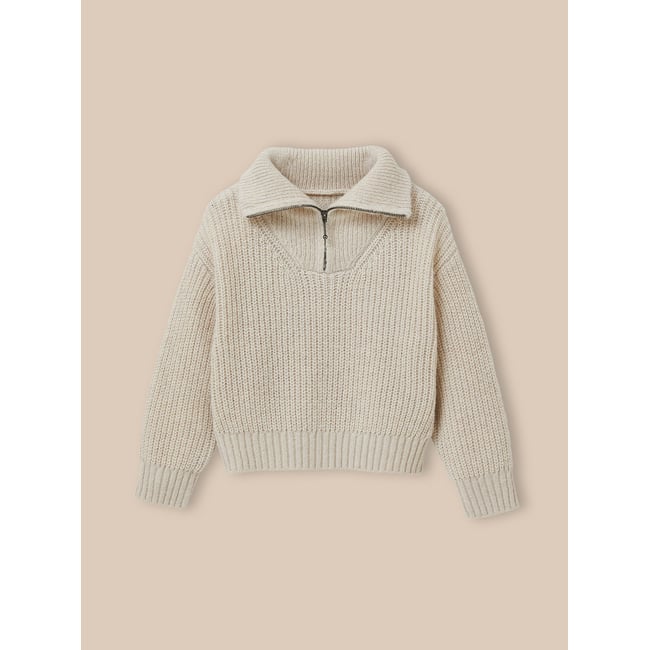 Pull camionneur ecru chine <span itemprop=