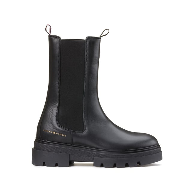 Bottes Minelli Cuir Noir à Talons - Modèle 5050 Taille 37 - Doublure Cuir - Occasion Très Bon État