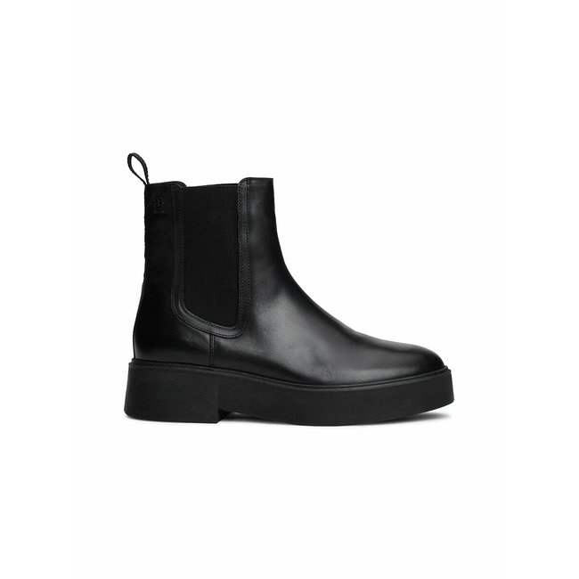 Minimal leather chelsea boots black Tommy Hilfiger La Redoute