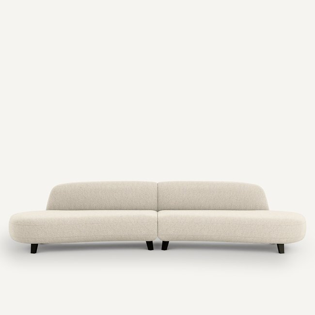 6-Sitzer-Sofa Rosebury, Polyester-Bouclé kreide <span itemprop=