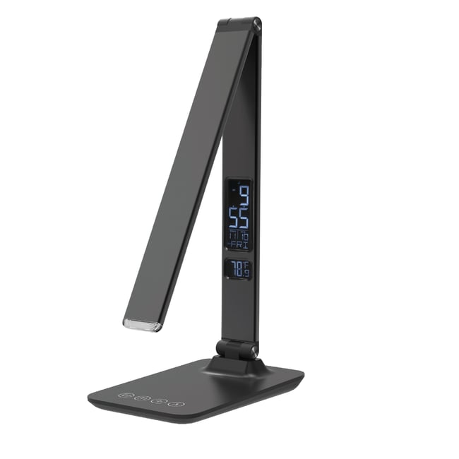 Lampe de bureau en aluminium et ABS, SANDRA Couleur noir <span itemprop=