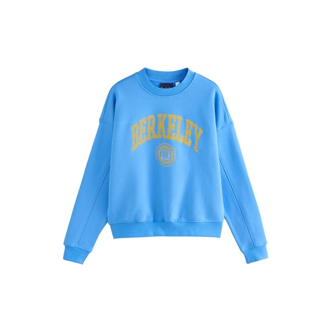 Sweat à motif berkeley sous licence bleu <span itemprop=