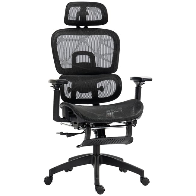 Chaise de bureau Maille (100 % polyester) Couleur noir <span itemprop=