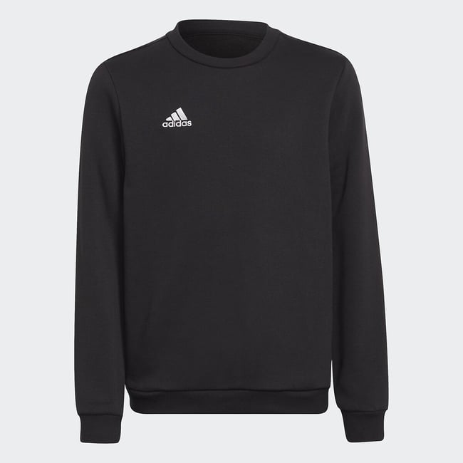 Sweat col rond en molleton noir <span itemprop=