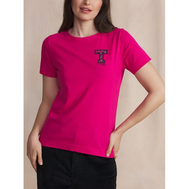 T-shirt manches courtes AMINATEE framboise <span itemprop=