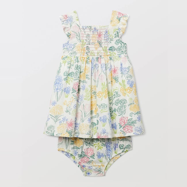 Robe avec bloomer imprimés en coton naturel <span itemprop=