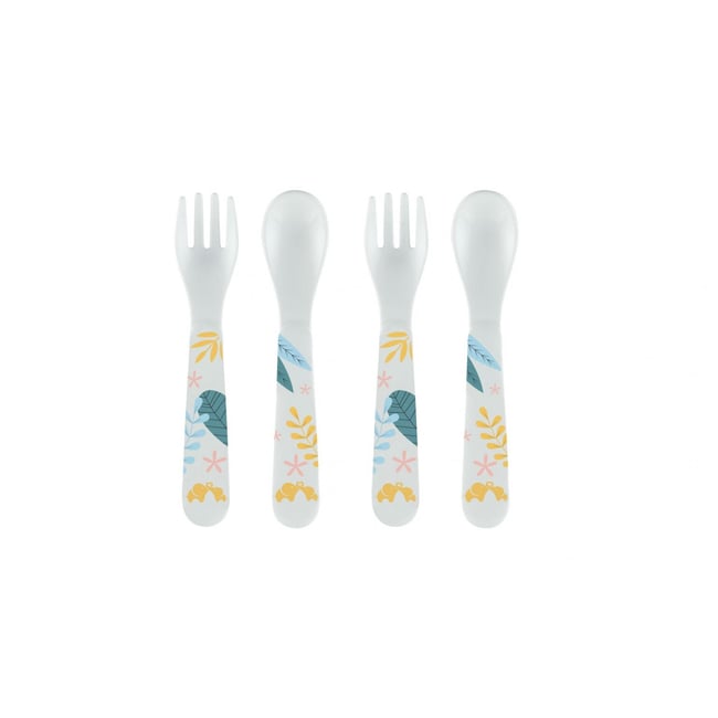 Lot de 4 couverts d'apprentissage Little Buddies Couleur little buddies <span itemprop=