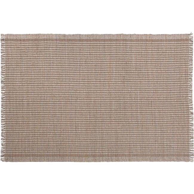 Tapis en coton style classique fait main Couleur marron <span itemprop=