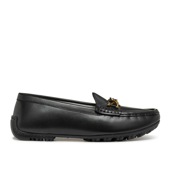 Mocassins cuir respirants Kosmopolis noir <span itemprop=