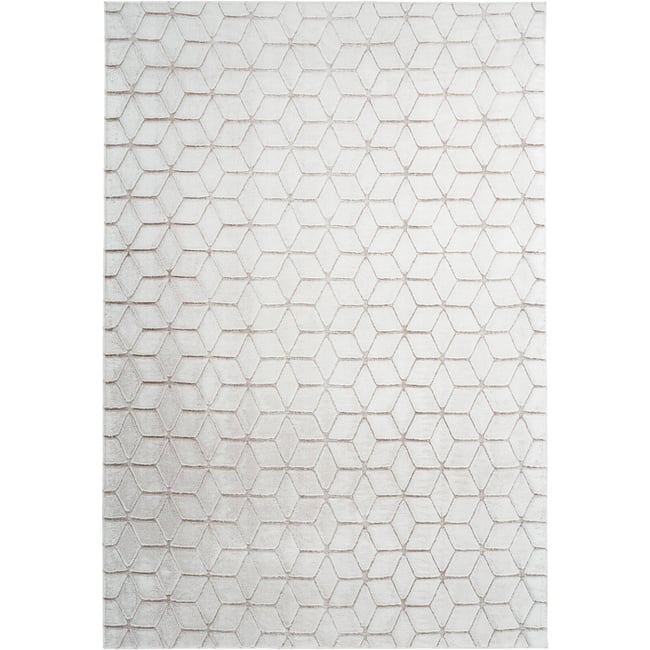 Tapis rectangulaire, VIVICA Couleur blanc, taupe <span itemprop=