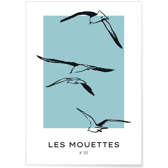 Affiche Les mouettes Couleur blanc <span itemprop=