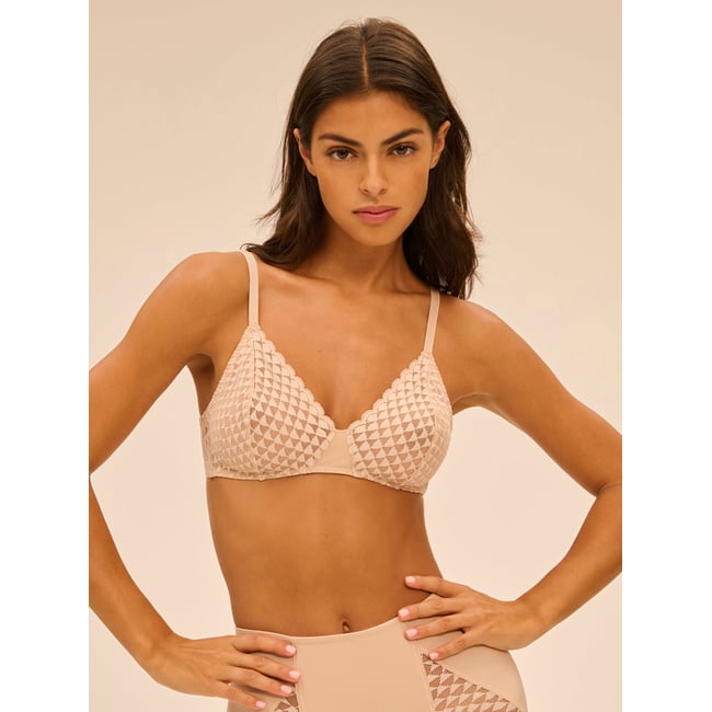 Soutien-gorge triangle sans-armatures, SUBTILE nude <span itemprop=