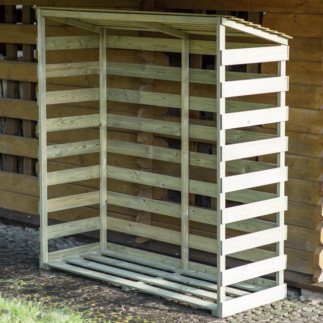 Abri bûches en bois Chamonix - 1,5 stères marron <span itemprop=