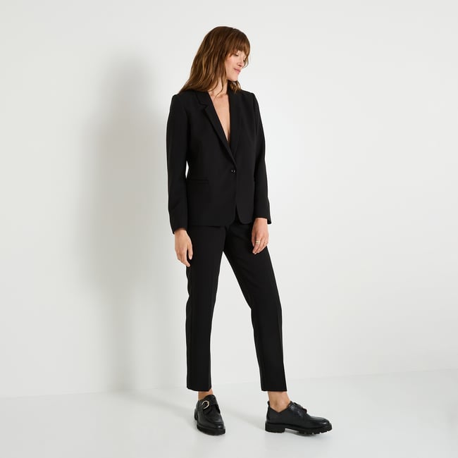 Pantalon cigarette noir <span itemprop=