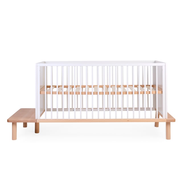 Lit bébé enfant évolutif 5 en 1 - 70x140cm naturel <span itemprop=