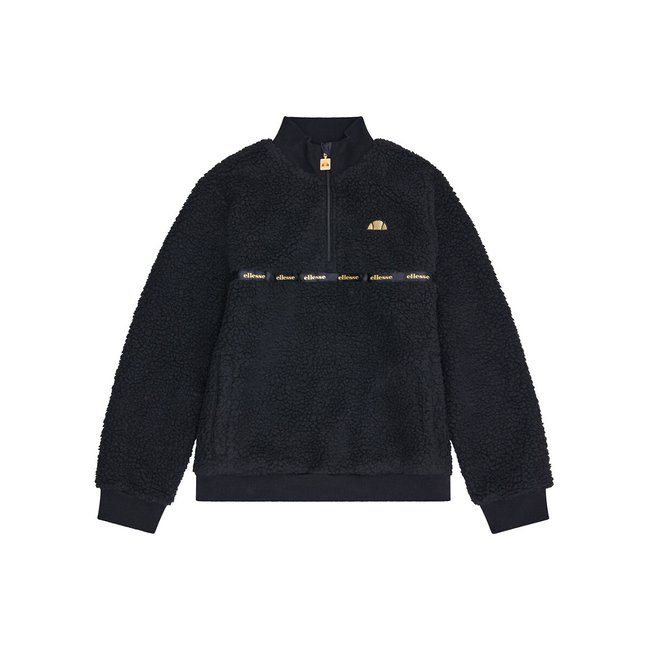 Felpa sherpa con collo alto nero ELLESSE
