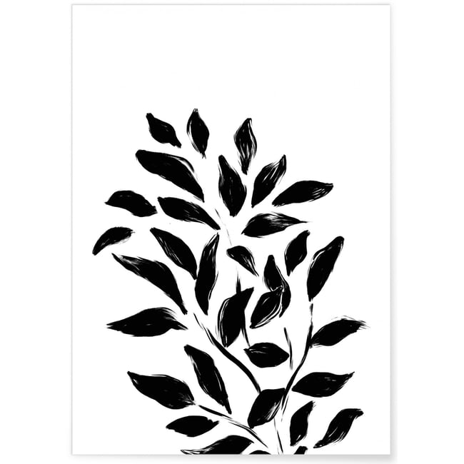 Affiche Abstract Feuille 1 Couleur blanc <span itemprop=