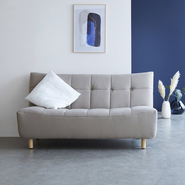 Canapé 2 places beige  BERLIN Couleur beige <span itemprop=