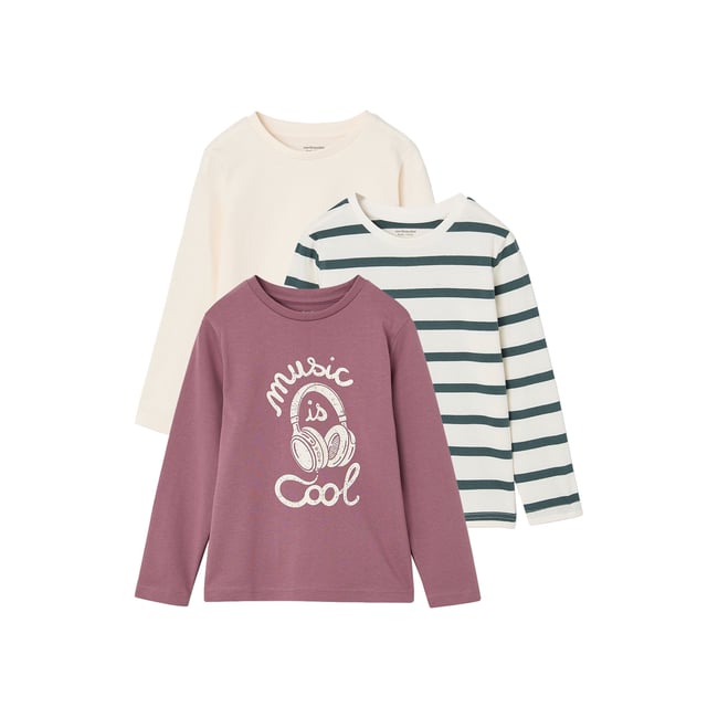 Lot de 3 T-shirts manches longues - VERTBAUDET