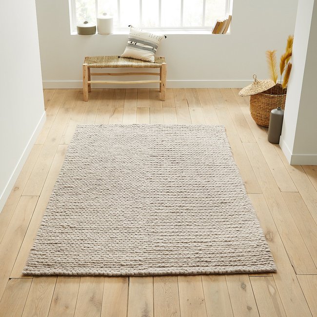 Tapis laine, Diano, effet tricot - LA REDOUTE INTERIEURS
