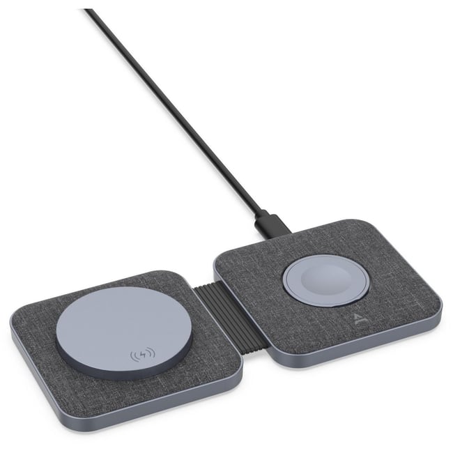 Chargeur sans fil MagSafe 2 en 1 plat pliable 15W - ADEQWAT
