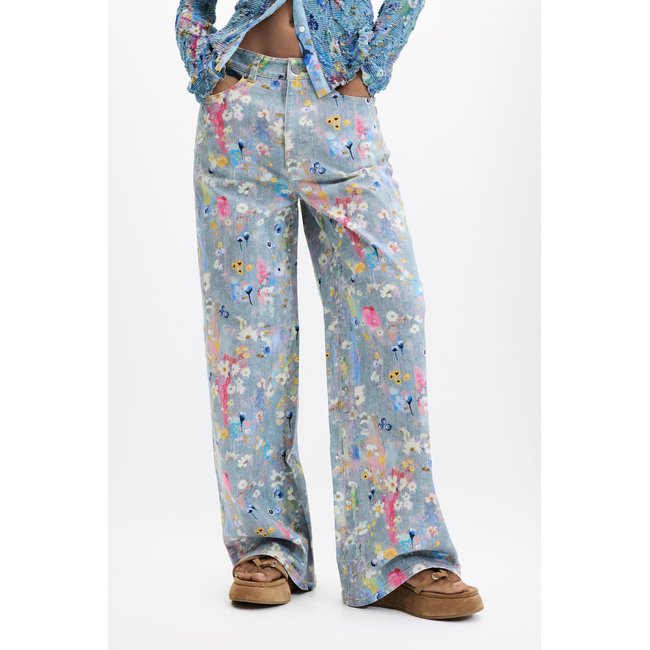 Jean imprimé gris <span itemprop=